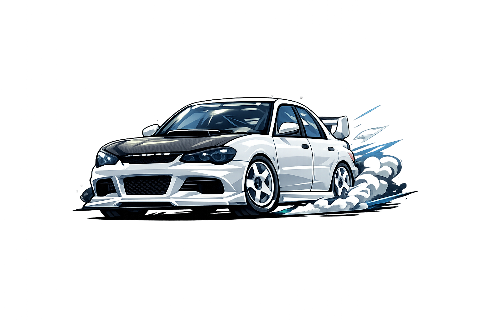 BeamMP cartoon car drifting